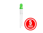 LED 5 mm green, Pack of 5