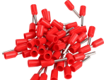 Insulated wire end ferrules 1,0 mm², red, 100 pcs.