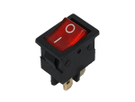 Mini Rocker switch, 2 postion, DPST, ON-OFF, red