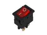 Mini Rocker switch, 2 postion, DPST, ON-OFF, red